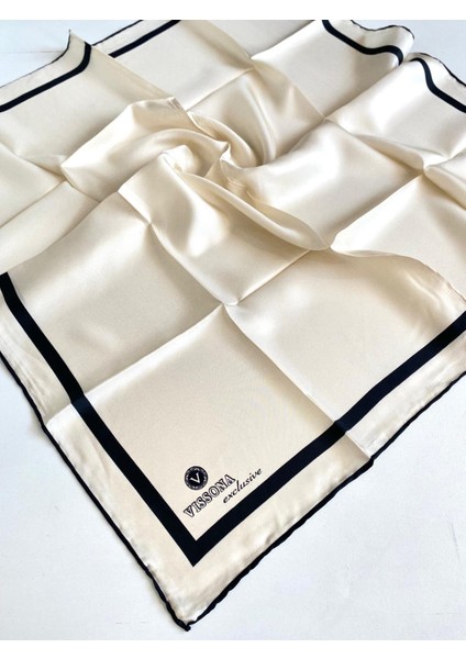 Tivil İpek Eşarp 10150 - 0003 - 0001 Krem Karışık Desen