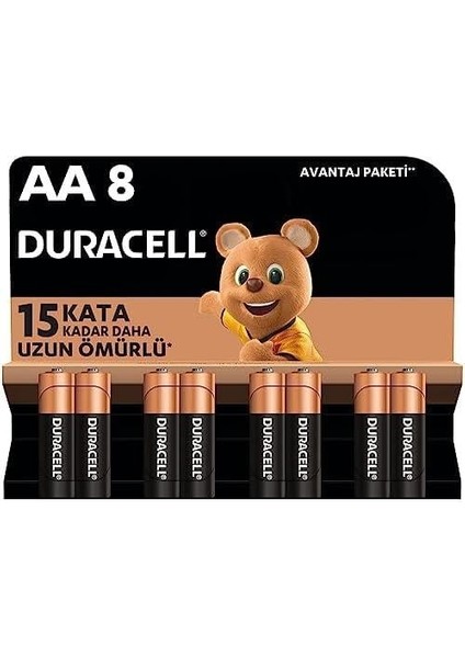 Aa Alkalin Kalem Pil (8'li Paket) 1,5 V LR6/MN1500