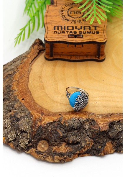 Firuze Taşlı Tavus Kuşu Model 925 Ayar Gümüş Markazit Kadın Yüzük 201024205 modelleri