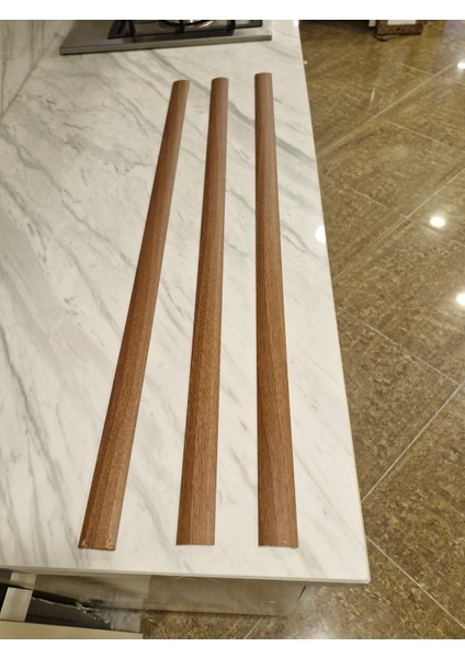 Parke Eşik Çıtası Kendinden Silikonlu Yapışkanlı Koyu Ceviz Renkli Alüminyum Profil 90 Cm/3 Adet.