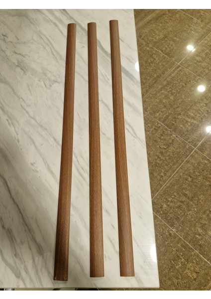 Parke Eşik Çıtası Kendinden Silikonlu Yapışkanlı Koyu Ceviz Renkli Alüminyum Profil 90 Cm/3 Adet.