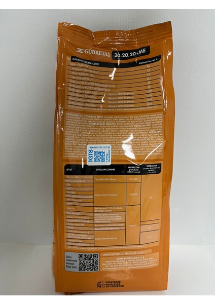 20.20.20+Me Toz Gübre 1 kg fiyatları