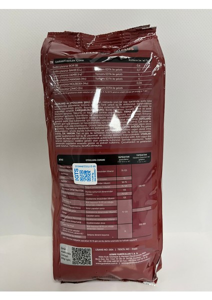 Combi Plus (1 Kg) (Bor, Bakır, Demir, Mangan, Molibden, Çinko)
