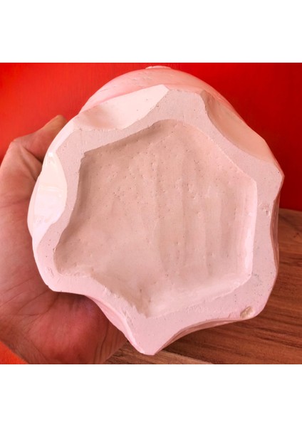 El Yapımı Ay Krateri Dokulu 25CM Yük. Modern Dekoratif Beyaz Seramik Vazo, Minimalist Özel Tasarım Vazo indirimleri
