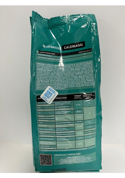 Calsimagsi (Kalsiyum Magnezyum Ntrat) (1Kg) fiyatları