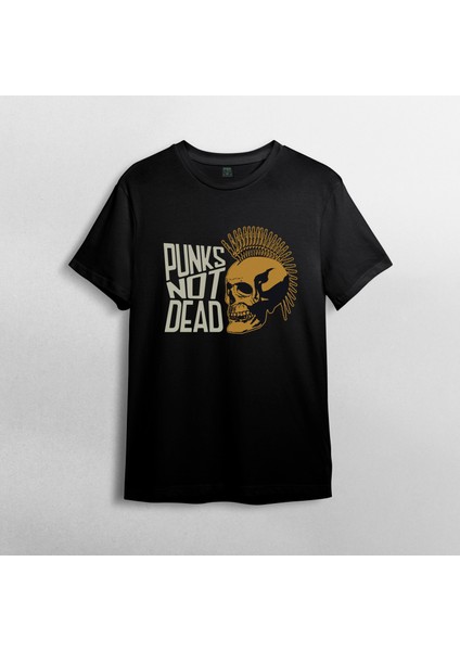 Punk's Not Dead Unisex %100 Pamuklu Bisiklet Yaka T-Shirt Model 1 fiyatları