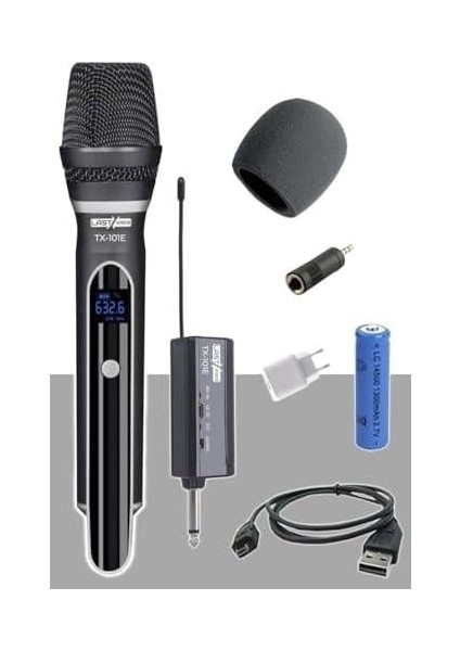 TX-101E Profesyonel Uhf Telsiz Kablosuz El Mikrofonu