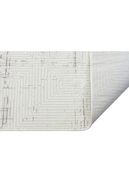 Kadifem KD010 Krem Yumuşak Dokulu Salon Mutfak Koridor Oturma Odası Yolluk Halı Makine Halısı
