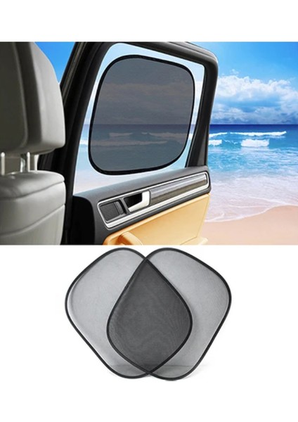 Oto Güneşlik Perde Araba Yan Cam Perdesi Güneş Önleyici Araç Içi Güneşliği 44X38CM Vantuzlu