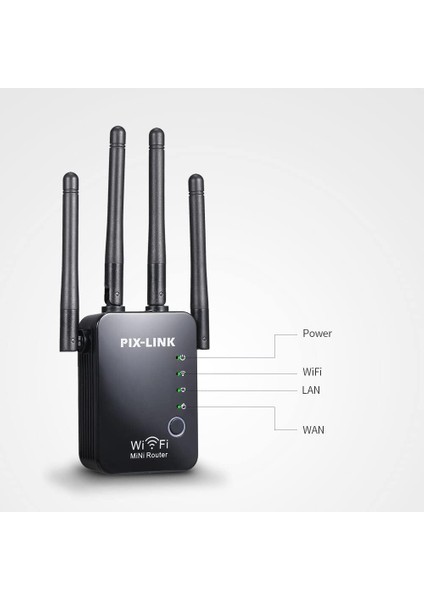 PL-8258 Pıx-Lınk LV-WR16/100 Access Poınt Repeater Router 300MBPS