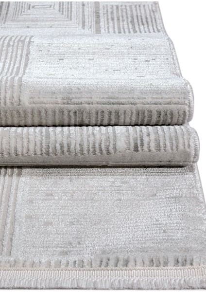 Kadifem KD005 Gri Yumuşak Dokulu Salon Mutfak Koridor Oturma Odası Yolluk Halı Makine Halısı