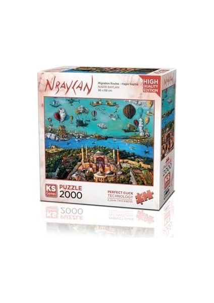 Migration Routes Hagia Sophia 2000 Parça Puzzle -Ks Puzzle