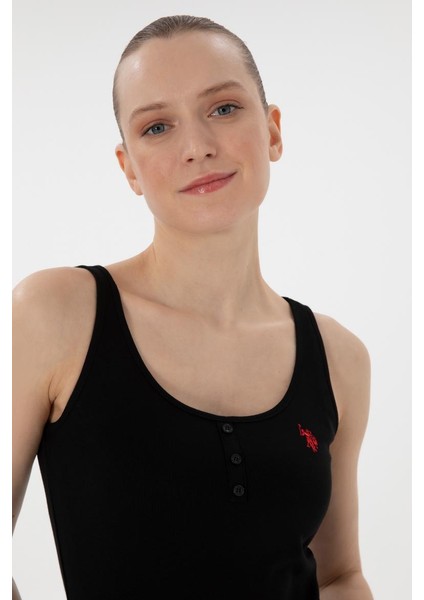 GEDDA25 Siyah Kadın Kolsuz T-Shirt 2075340