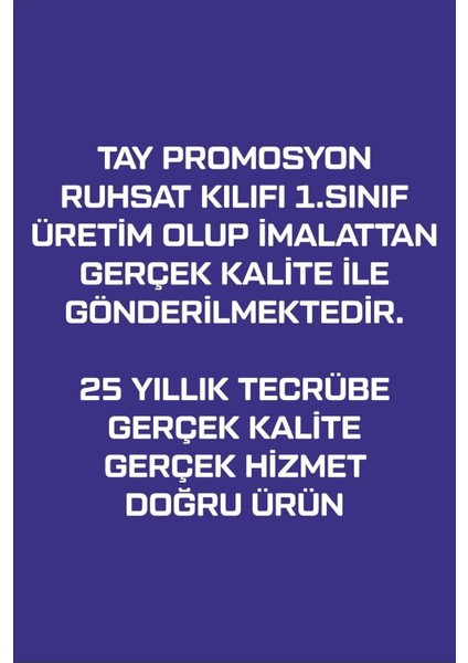Kırmızı Ruhsat Kılıfı Pvc Boş Yazısız 1. Sınıf Kaliteli Hammadde 1 Adet