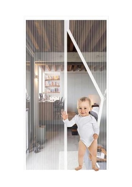 Luas Mıknatıslı Kapı Sinekliği, Sinek Böcek Tutucu, Beyaz Tül Sineklik, Sivrisinek Ağı, Balkon Kapısı, Sürgülü Kapı, Teras Kapısı Için Mıknatıslı Perde 90 cm fiyatları