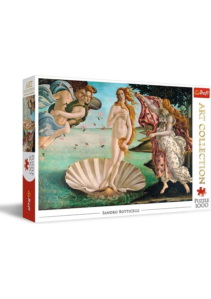 TR10589 Venüs'ün Doğuşu, Sandro Botticelli 1000 Parça Sanat Koleksiyonu, Üstün Kalite, Yetişkinler ve 12 Yaş Üzeri Çocuklar Için, Renkli Yapboz
