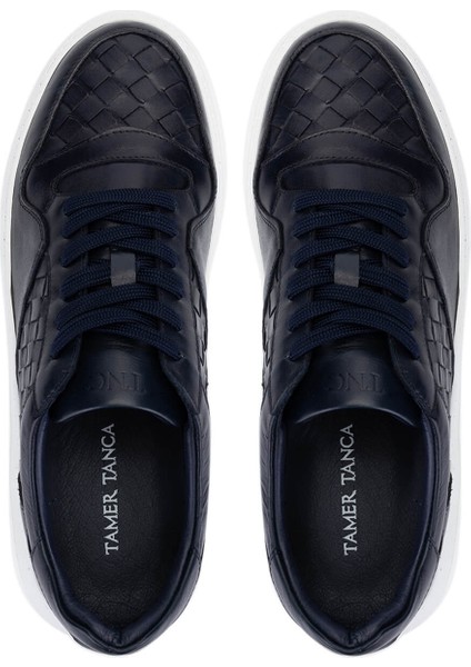 Erkek Hakiki Deri Lacivert Sneakers & Spor Ayakkabı 04 268 Erk Ayk Y25 Lacı Alk/orgu indirimleri