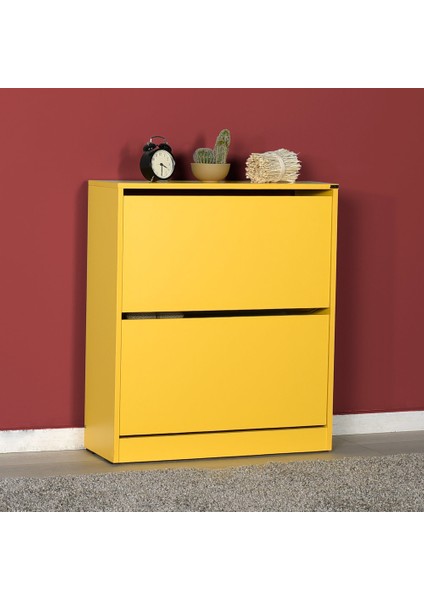 Adore Flat Duo 2 Katlı Geniş Ayakkabılık Dolabı - Sarı modelleri