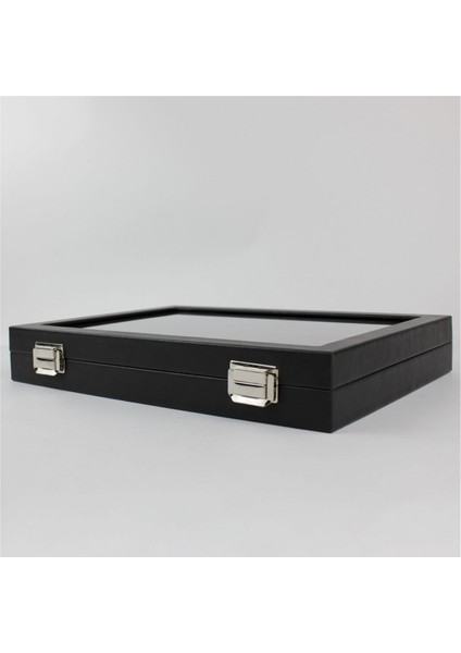 Camlı Deri Küpe Tablası Siyah 24X34 fırsatları