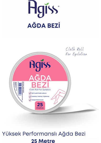 Ağda Bandı 25 Metre, Yüksek Performanslı Ağda Bezi 25m
