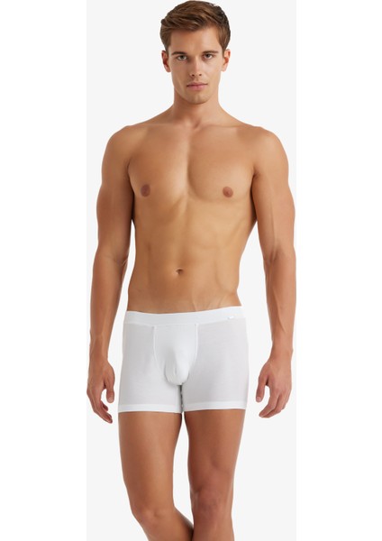 Yumuşak Kumaşlı Erkek Modal Elastan Boxer Silver 9310
