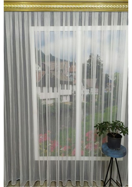 Lüks Zincir Desenli Çizgili Gramajlı Ütü Istemez Kırışmaz Sık Pile (En x Boy) fırsatları