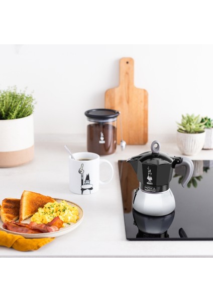 Indüksiyon Mokapot Siyah (6 Cup)
