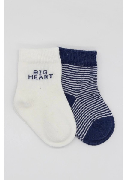 Bistyle Big Heart Penye Soket Çorap 2'li BS10117 Lacivert modelleri