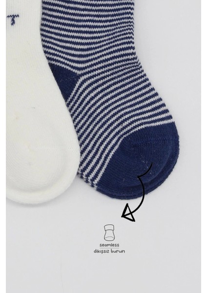 Bistyle Big Heart Penye Soket Çorap 2'li BS10117 Lacivert fırsatları