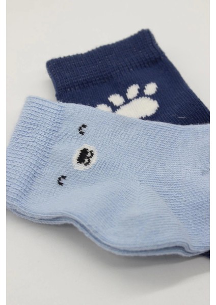 Bistyle Bear Penye Soket Çorap 2'li BS10116 Mavi fırsatları