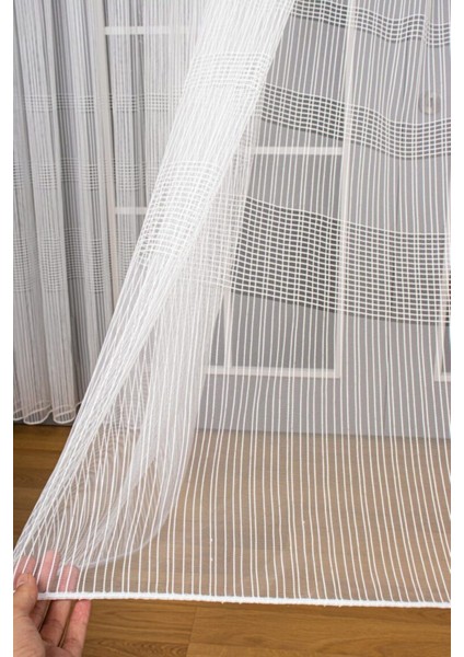 Lüks Pötikare Zincir Desenli Çizgili Gramajlı Ütü Istemez Kırışmaz Sık Pile (En x Boy)