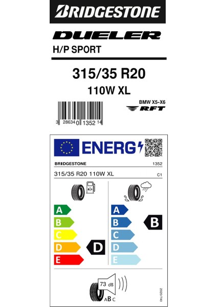 315/35 R20 110W Xl Rft Dueler H/p Sport * 4x4 Oto Yaz Lastiği (Üretim Yılı:2024) fiyatları