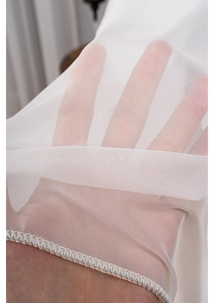 Ipek Krep Düz Sade Şık Tül Perde Sık Pile modelleri