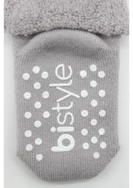 Bistyle Çemberli Kaymaz Havlu Soket Çorap 2'li BS10503 Indigo Gri indirimleri