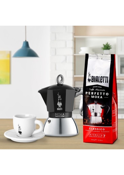 Mokapot İndüksiyon Siyah 2 Cup