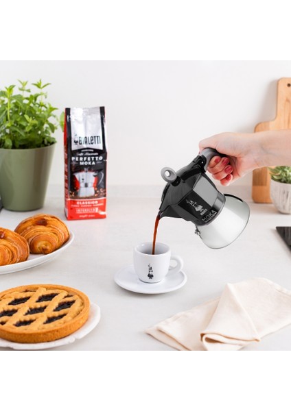 Mokapot İndüksiyon Siyah 2 Cup
