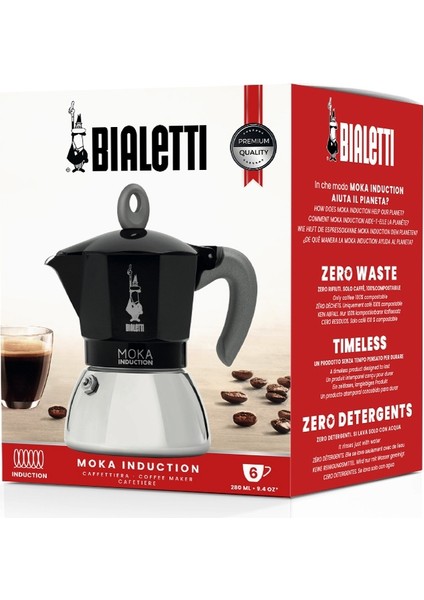 Mokapot İndüksiyon Siyah 2 Cup