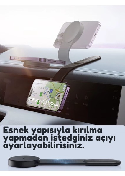 Telefon Tutucu Araç Içi Gösterge Paneline Uygn Mıknatıslı Ayarlanabilir Açı Güçlü Manyetik Universal modelleri