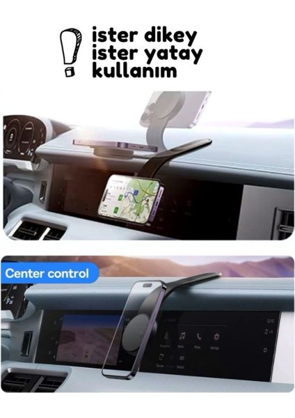 Telefon Tutucu Araç Içi Gösterge Paneline Uygn Mıknatıslı Ayarlanabilir Açı Güçlü Manyetik Universal