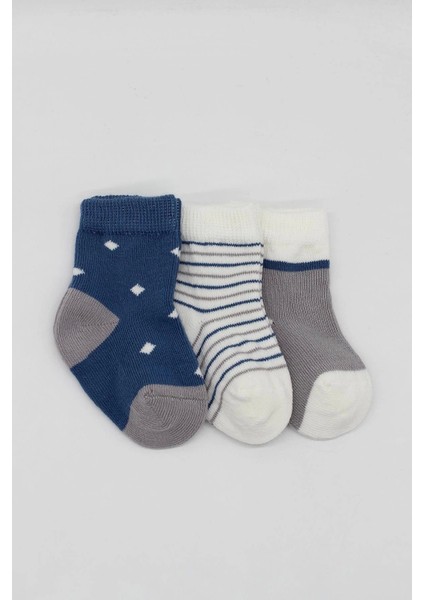 Bistyle 3'lü Penye Erkek Soket Çorap BS10111 Indigo fiyatları