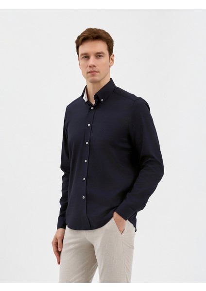Erkek Modern Fıt Gömlek-Lacivert fiyatları