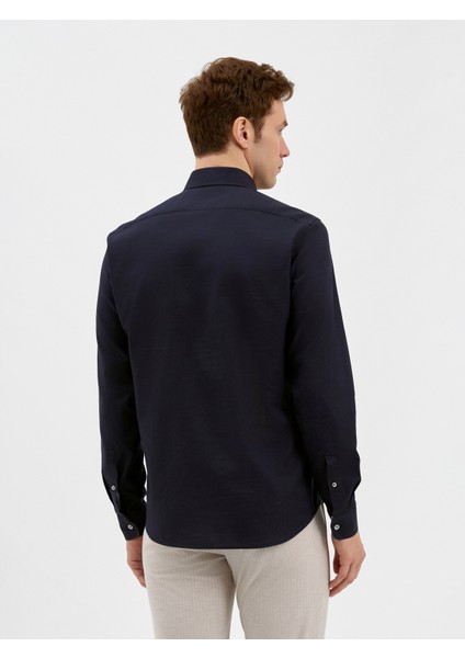 Erkek Modern Fıt Gömlek-Lacivert modelleri
