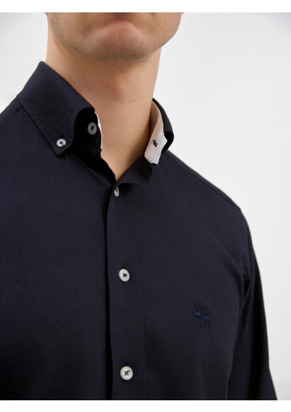 Erkek Modern Fıt Gömlek-Lacivert fırsatları