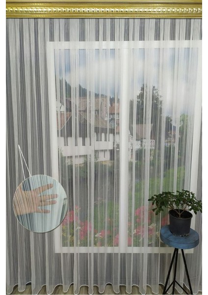 Lüks Zincir Desenli Çizgili Gramajlı Ütü Istemez Kırışmaz Sık Pile (En x Boy) indirimleri