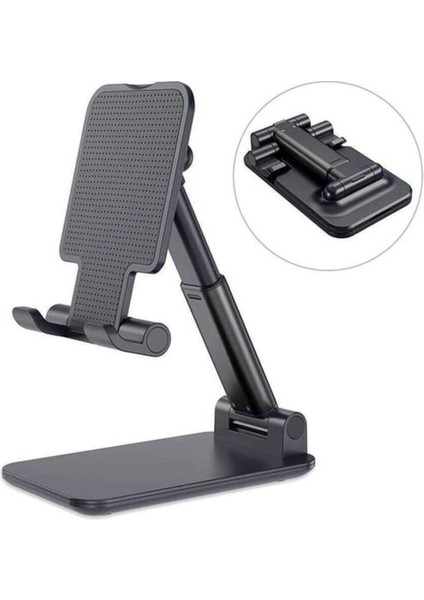 Masa Üstü Telefon Tutucu Stant Tablet Tutucu Kademeli Yükseklik Ayarlı Kaliteli Siyah indirimleri