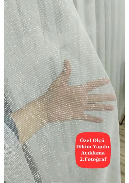 Kırçıllı Damla Desenli Kırışmaz Keten Tül Perde Sık Pile