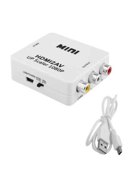 HDMI To RCA Tos Av Çevirici Dönüştürücü Tüplü Tv Av Video Adaptör 4552