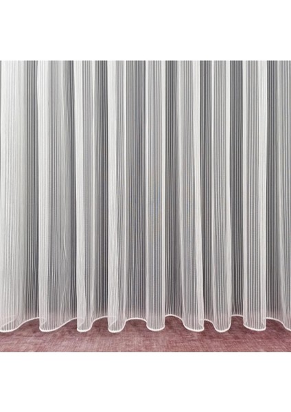 Lüks Zincir Desenli Çizgili Gramajlı Ütü Istemez Kırışmaz Sık Pile (En x Boy)