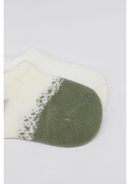 Bistyle 2'li Penye Sneakers Çorap BS20105 Nil Ekru modelleri