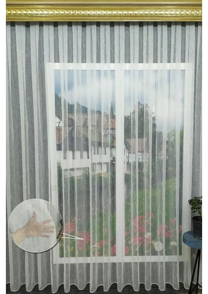 Kırçıllı Damla Desenli Kırışmaz Keten Tül Perde Sık Pile modelleri